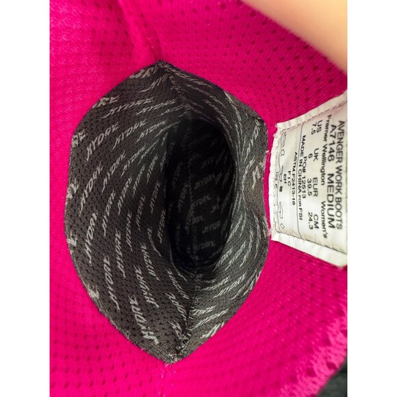 Avenger Womens Comp Toe 10” Wellington Work Boots A7146 Size 7.5 M Brown & Pink - Picture 8 of 10